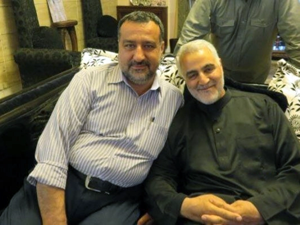 سردار شهید قاسم سلیمانی به همراه شهید سید رضی موسوی