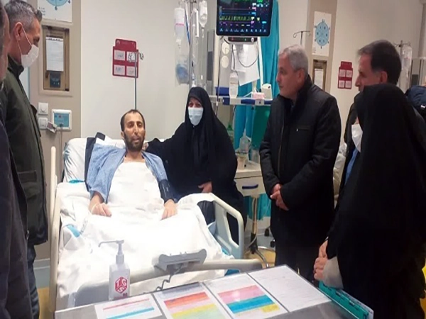 عیادت علیاکبر سلمانی از جانباز مقصود محمدعی پوررادی