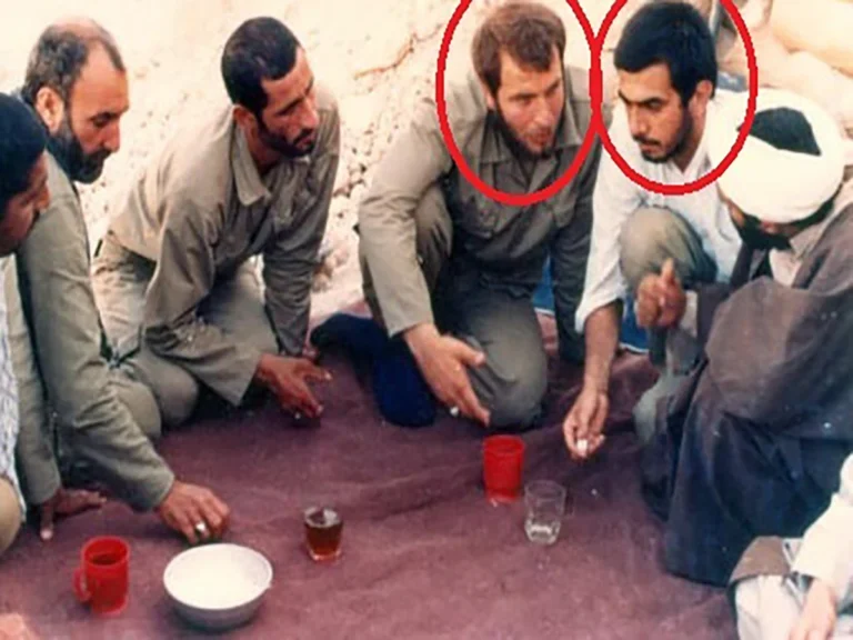 رحیم پور ازغدی در کنار محمد باقر قالیباف در جبهه
