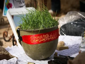 لحظه تحویل سال در یادمان شلمچه