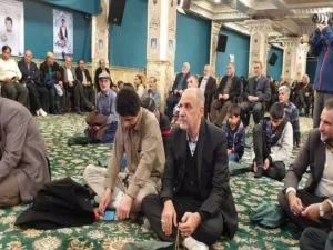 حضور جمعی از پیشکسوتان لشکر ۱۰ سیدالشهدا و اقشار مختلف مردم در مراسم یادوراه شهید حاج عبدالله نوریان